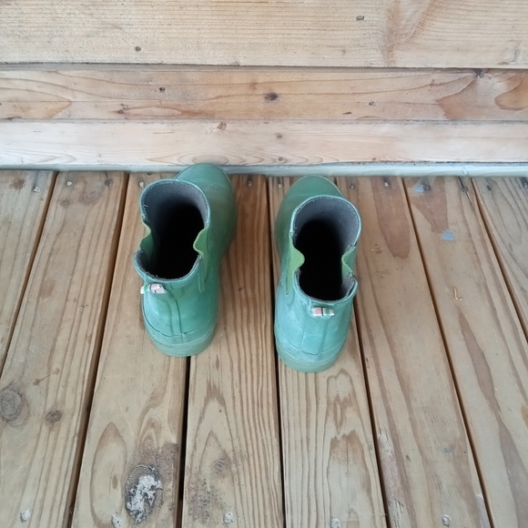Women's J. Crew Green Rain Boots Size 8 Booties Ankle Boots - Picture 4 of 5